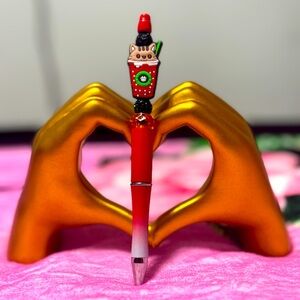 NWT CUSTOM MADE BEADED PEN (COFFEE EDITION)